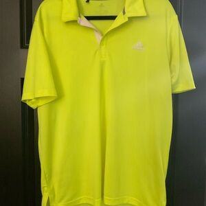 Adidas Men's Neon Yellow golf Polo Shirt